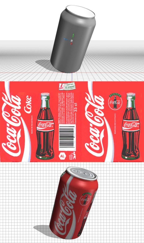 Lattina Coca Cola in 3D