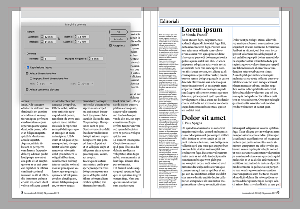 Layout a colonne editoriale